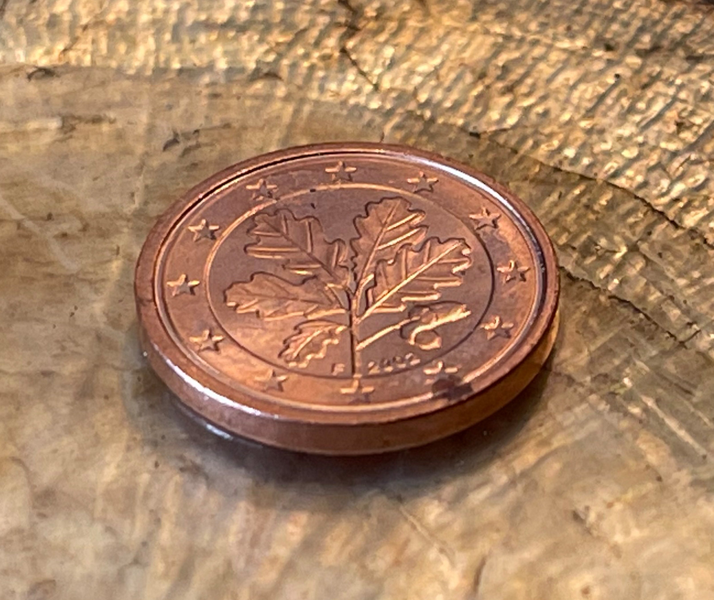 Piece 1 Centime Euro Feuille De Chene Valeur Twig de chêne 1 Euro Cent Allemand Pièce authentique Argent - Etsy France