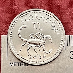Scorpio 10 Shillings Somaliland Authentic Coin Money for Jewelry and Craft Making (Zodiac Series) (Astrology) Scorpion