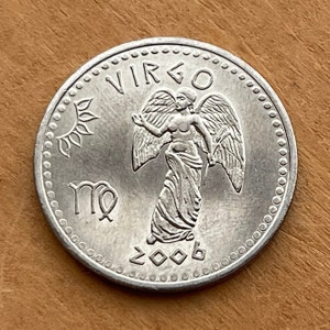 Virgo 10 Shillings Somaliland Authentic Coin Money for Jewelry and Crafts (Zodiac Series) (Astrology) (Astraea) Astrea (Astria) Star Maiden