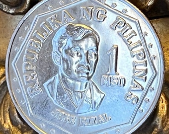 ホセ・リサール1ペソ硬貨：フィリピンの本物の宝飾品用通貨 - Etsy 日本