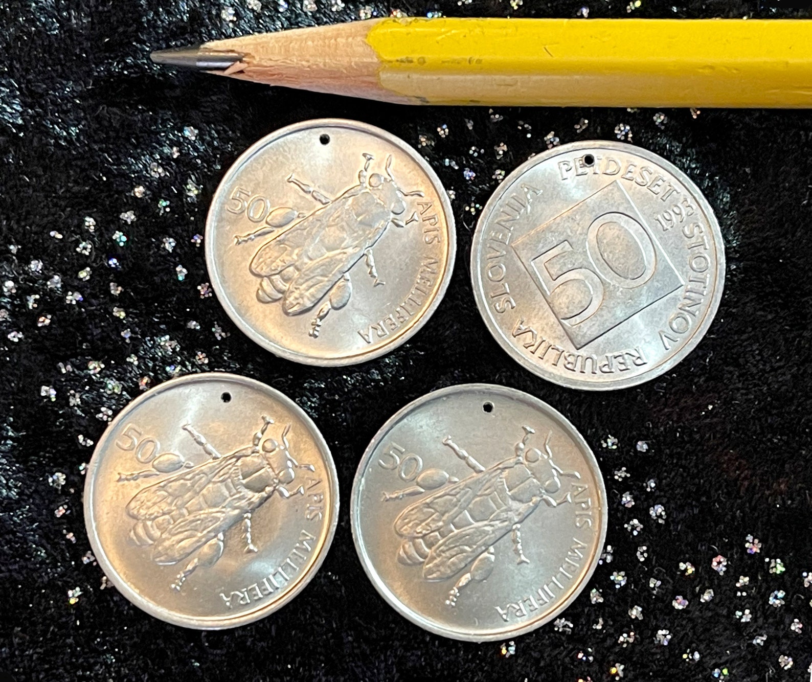 Drilling service 4 holes in coins for 4.00 applies to our Etsy