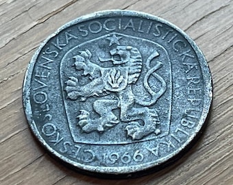 Rampant Lion Czechoslovakia Coin: 3 Koruny, Craft Jewelry Making