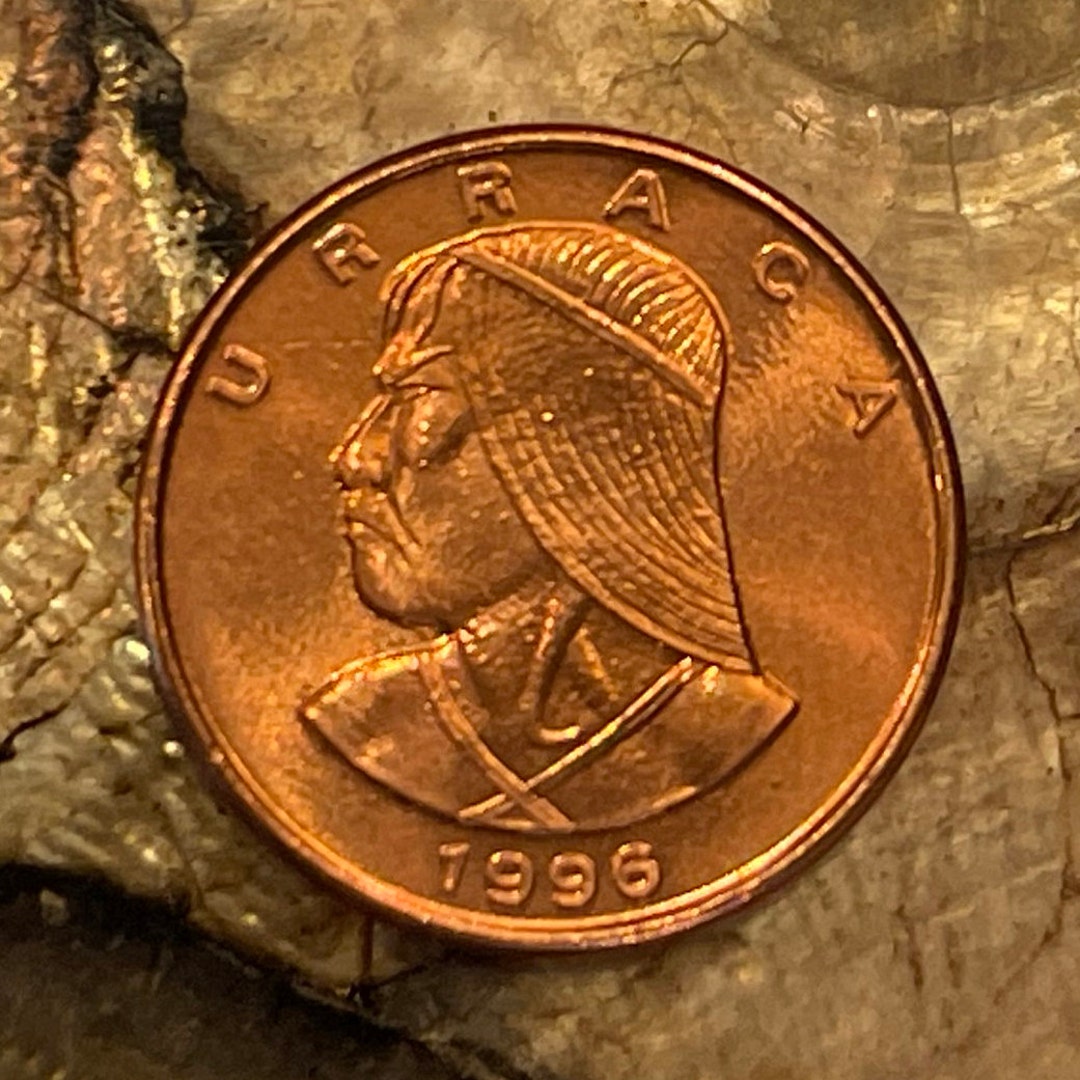 Chief Urracá 1 Centesimo Panama Authentic Coin Money for Jewelry and