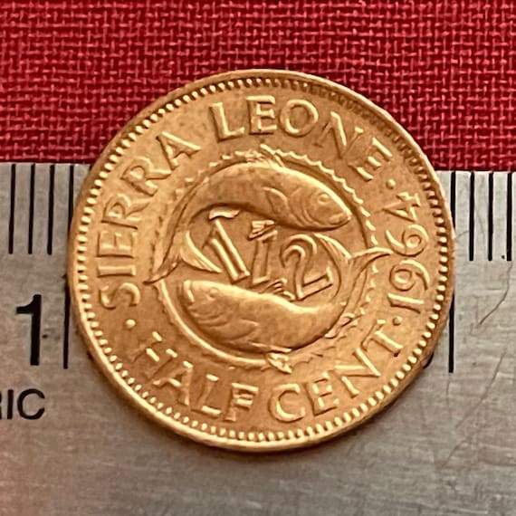 African coin. 1964 km16 Sierra Leone 0.5 Cent（1/2 