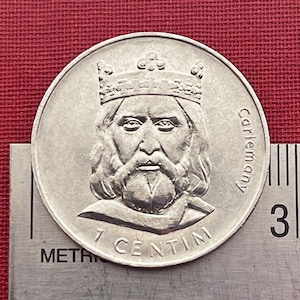 Munt Karel de Grote Andorra: 1 centim, 2002, sieraden ambachten