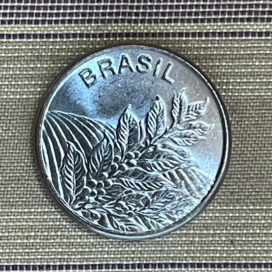 Brazil 5 Cruzeiros Coin: Coffee Plant Jewelry Craft Supply - Etsy New  Zealand