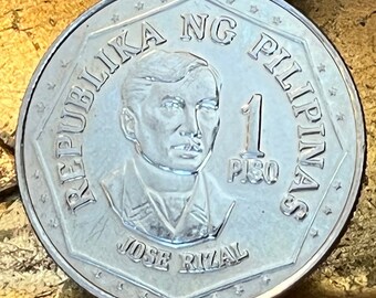 ホセ・リサール1ペソ硬貨：フィリピンの本物の宝飾品用通貨 - Etsy 日本