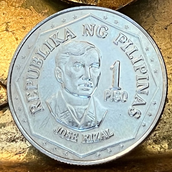 ホセ・リサール1ペソ硬貨：フィリピンの本物の宝飾品用通貨 - Etsy 日本