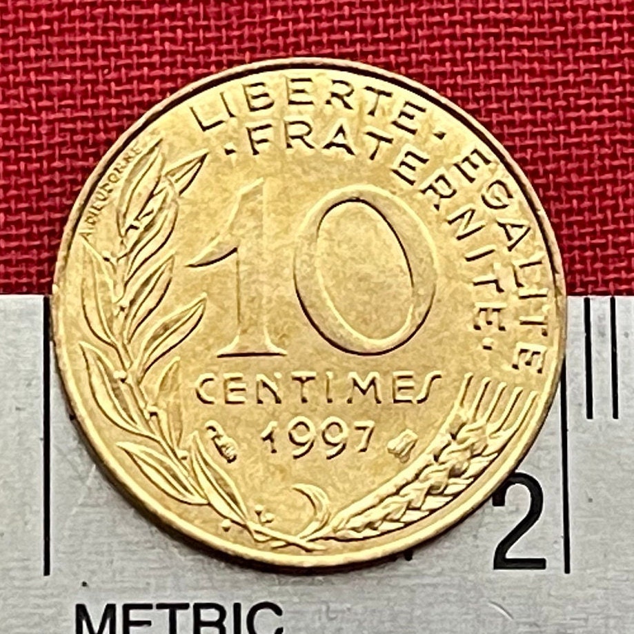 フランス 10サンタイム 1972年　マリアンヌ　コインケース新品 フランス 10サンタイム 1972年マリアンヌコインケース新品