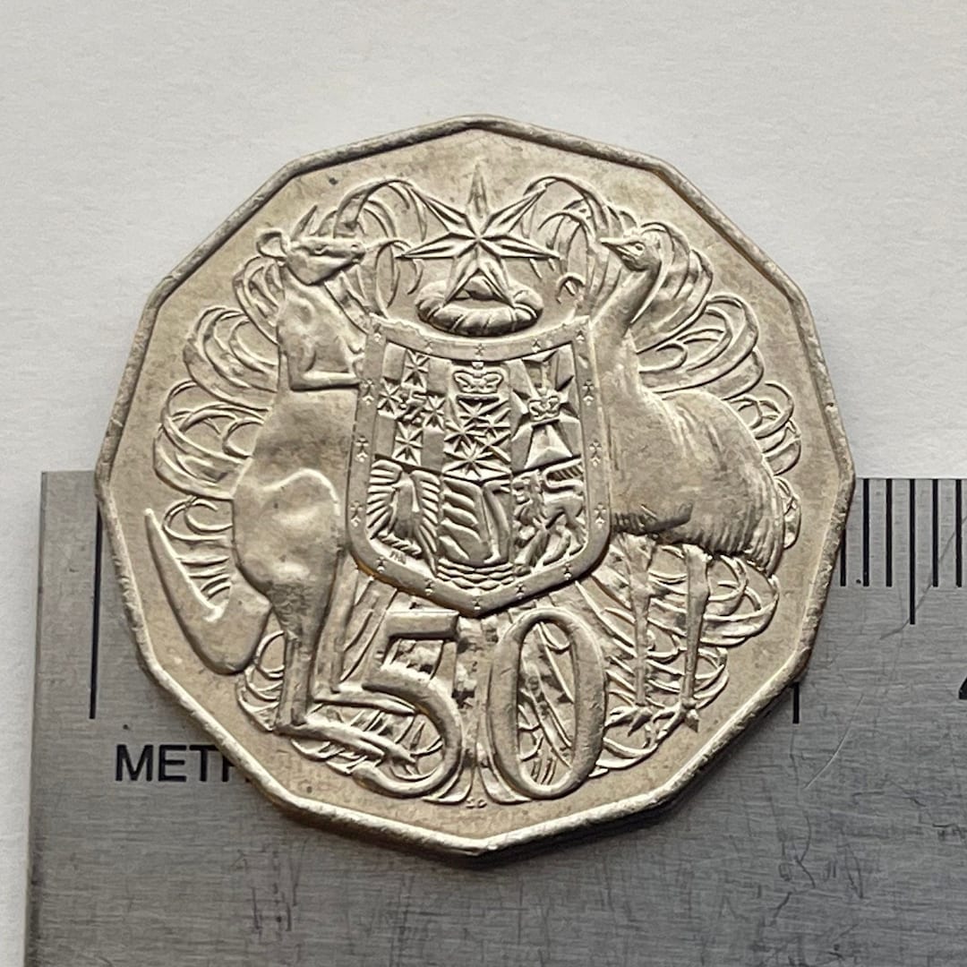 オーストラリア 50 セント硬貨: カンガルー & エミュー、12 角形 - Etsy 日本