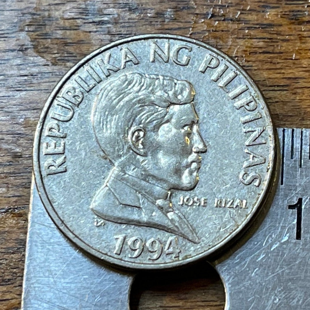 Revolutionary Novelist Jose Rizal & Dwarf Buffalo Philippines 1 Piso ...