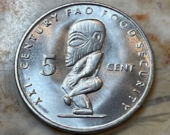 Atua Tangaroa 5 Cents Cook Islands Authentic Coin Money for Jewelry and Craft Making