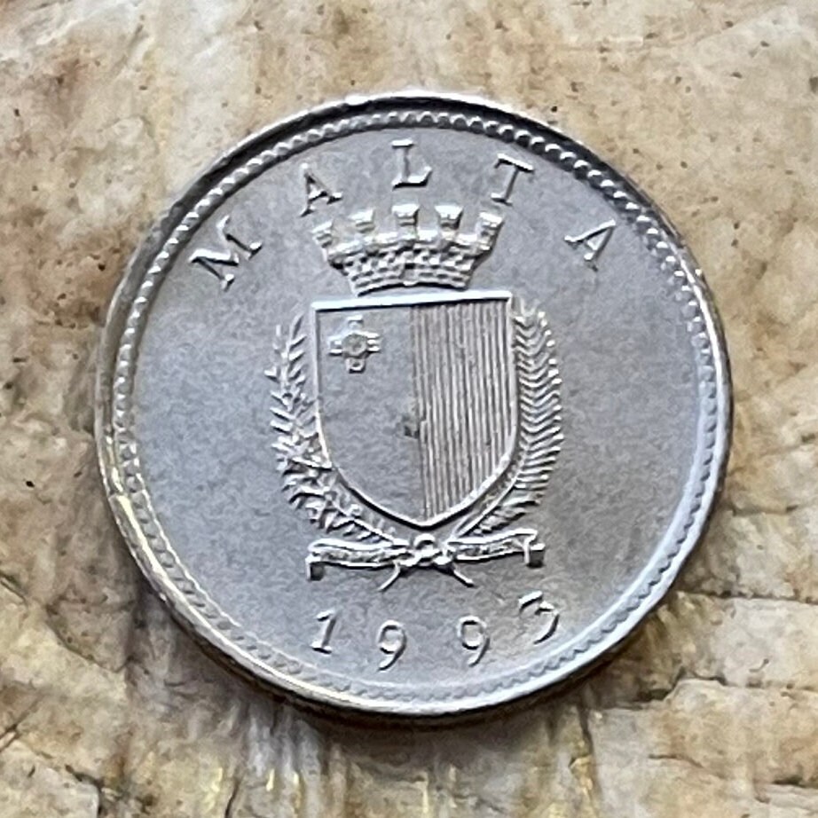 オリーブの枝マルタコイン：ジュエリー用の2セントの本物のお金 - Etsy 日本