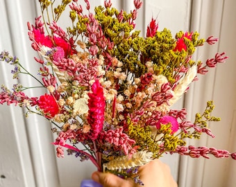 Dry flower bouquet with pink lavanda | Wedding bouquet | Gift for her