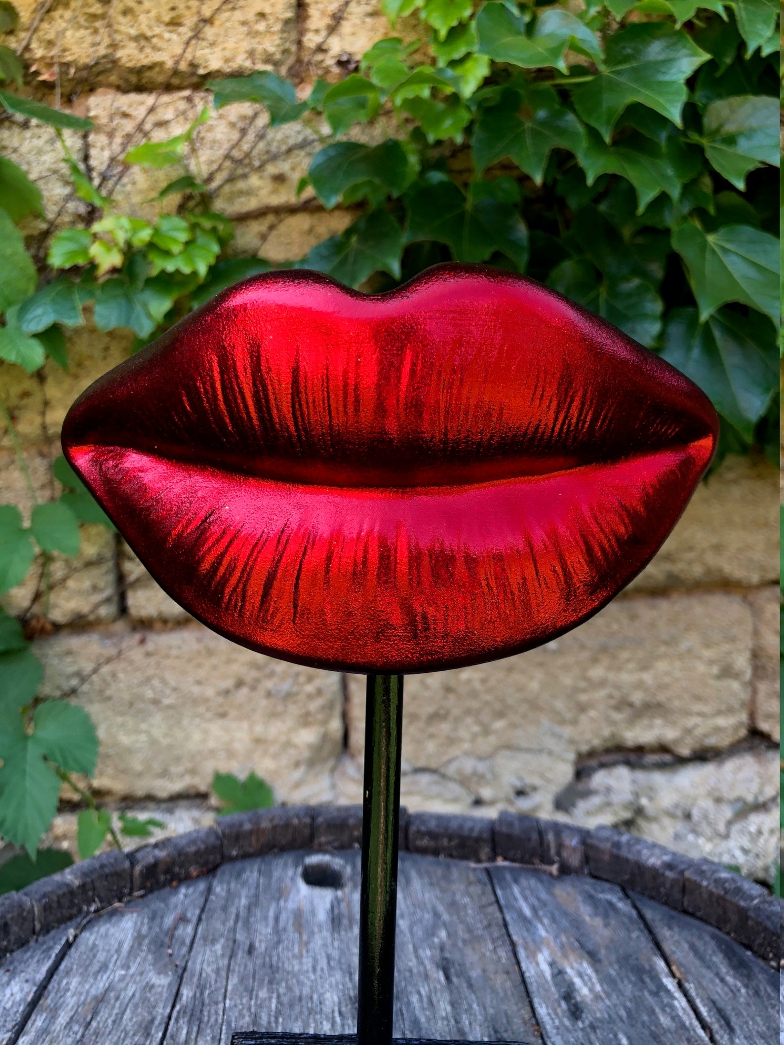 Statue lips statuette lips decor big lips decoration red Etsy
