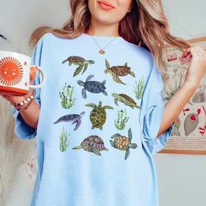 Comfort Colors Sea Turtle Shirt Sea Turtle Gifts Turtle Lover Gift Marine Biology Shirt Ocean Animal Shirt Marine Life Shirt Ocean Lover
