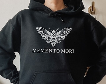 Blue Horror Goth Clothing Unisex Grim Reaper Skull Pullover Memento Mori Streetwear Death Hoodie Gothic Gift for Men & Women