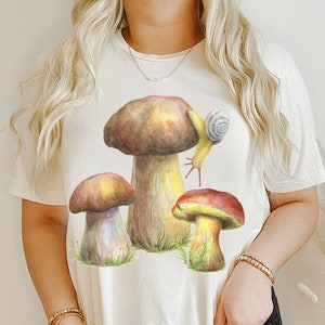 Snail Shirt Mushroom T Shirt Goblincore Clothing Cottagecore Shirt Cottage Core Clothes Garden Shirt Snail Gifts Mycology Apparel