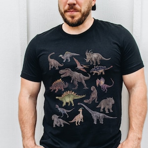 Dinosaur Print Shirt Dinosaur Tshirt TRex Shirt Triceratops Shirt Dinosaur Gifts Paleontology Shirt Goblincore Clothing T Rex Shirt