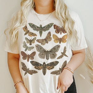 Moth Shirt Insect Shirt Moth Tshirt Bug Shirt Cottagecore Clothing Cottage Core Clothes Aesthetic T Shirt Goblincore Clothing Forestcore Alt