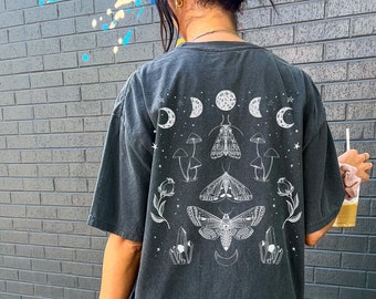 Komfort Farben Motten Shirt Pilz Shirt Witchy Shirt Hexen Shirt Cottagecore Kleidung Gothic Shirt Goblincore Shirt Dark Academia Kleidung