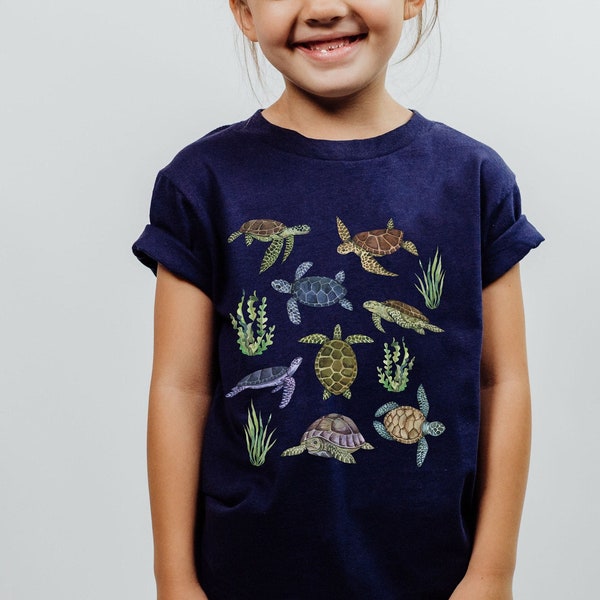 Youth Sea Turtle Shirt Kids Sea Turtle Gifts Turtle Lover Gift Marine Biology Shirt Ocean Animal Shirt Marine Life Shirt Ocean Animals Tee