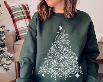 Sea Turtle Christmas Sweatshirt Sea Turtle Crewneck Sea Turtle Gifts Ocean Sweater Gift for Sea Turtle Lovers Beach Lovers Gift