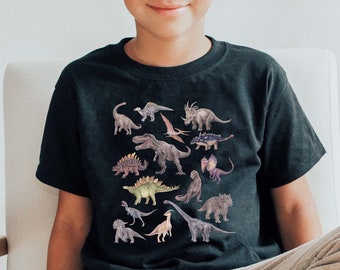 Kids Dinosaur Shirt Youth Dino Shirt T Rex Shirt Girl Shirt Boy T Shirt Dinosaur Gifts Paleontology TShirt Brachiosaurus Tee Triceratops