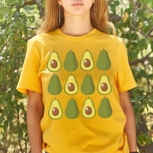 Avocado Shirt Avocado Gift Vegan Tshirt Vegetarian T Shirt Foodie Gifts Kawaii Clothing Aesthetic Clothes Foodie Shirts Fruit Shirt