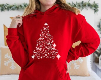 Sudadera con capucha de dinosaurio para Navidad, sudadera con capucha de dinosaurio para vacaciones, ropa de dinosaurio, ropa de dinosaurio, sudadera con capucha de T Rex, regalo de dinosaurio, sudadera de dinosaurio