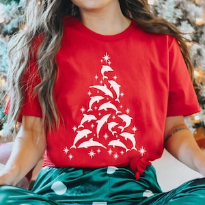 Dolphin Christmas Shirt Dolphin Gift Dolphin Gifts Marine Biology Shirt Dolphin Tshirt Dolphin Tee Dolphin Lover Gift Dolphin T Shirt