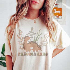 Comfort Colors Pregosaurus Shirt Pregnancy Announcement Shirt for Baby Shower Expectant Mom Baby Announcement Shirt Expecting Mom Gift