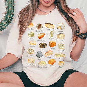 French Cheese Shirt Cheese Lover Shirt Foodie Gift Cheese Gifts Cooking Shirt Cottagecore Clothing Cottage Core Clothes Foodie Shirt