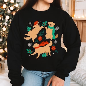 Golden Retriever Weihnachten Sweatshirt Golden Retriever Mama Pullover Golden Retriever Shirt Golden Retriever Geschenke Golden Retriever Papa Geschenk