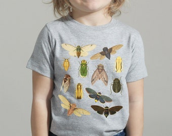 Toddler Cicada T Shirt Kids Entomology Shirt Goblincore Shirt Insect Shirt Bug Shirt Cicada Tshirt Dark Academia Shirt Forestcore Shirt