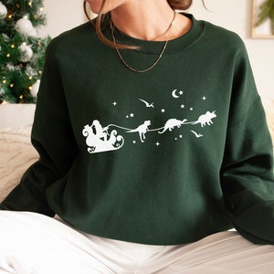 Dinosaur Christmas Sweatshirt Dinosaur Sweater Dinosaur Gifts Dinosaur Print Paleontology Sweater Dino Shirt Dinosaur Lover Crewneck