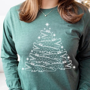 Long Sleeve Alligator Christmas Shirt Alligator Gifts Gator Shirt Florida TShirt Crocodile Shirt Alligator Lover Gift Swamp T Shirt