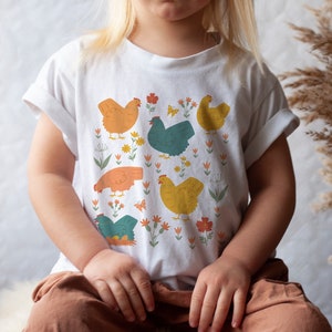 Chicken Shirt Toddler Tee Baby Girl Clothes Boy Tshirt Chicken Lover Gift Cottage Core Top Farm T Shirt Cottagecore Aesthetic Clothing