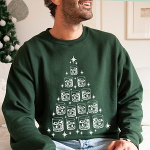 Bourbon Christmas Sweatshirt Whiskey Sweater Bourbon Shirt Unique Bourbon Gifts Scotch Crewneck Dad Gift Boyfriend Gift Husband Gift