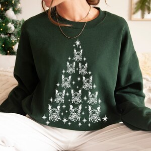 Französische Bulldogge Weihnachten Sweatshirt Französischer Stier Hundepullover Französische Bulldogge Geschenke Französische Bulldogge Mama Rundhalsausschnitt Französische Bulldogge Geschenk