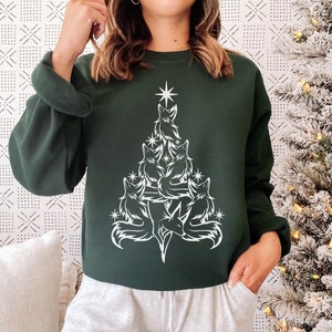Fox Christmas Sweatshirt Fox Christmas Sweater Fox Christmas Crewneck Fox Gifts for Fox Lovers Animal Lover Gift Fox Sweater Fox Gift