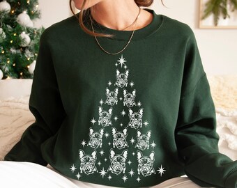 French Bulldog Christmas Sweatshirt French Bull Dog Sweater French Bulldog Gifts French Bulldog Mom Crewneck French Bulldog Gift