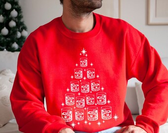 Felpa natalizia al bourbon Maglione al whisky Camicia al bourbon Regali unici al bourbon Girocollo scozzese Regalo per papà Regalo per fidanzato Regalo per marito