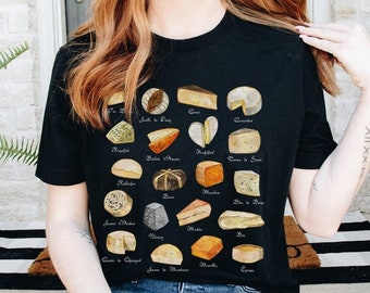 Französischer Käse Shirt Käse Liebhaber Shirt Foodie Geschenk Käse Geschenke Kochen Shirt Cottagecore Kleidung Cottage Core Kleidung Foodie Shirt