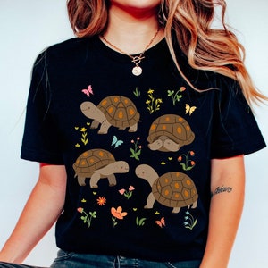 Kawaii Turtle Shirt Tortoise Tshirt Turtle Gifts Tortoise Gift Cottagecore Clothing Cottage Core Clothes Nature Lover Tee Animal Lover T