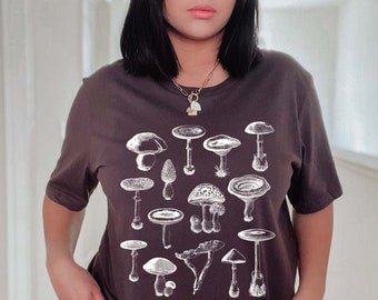 Camiseta Mushroom Camiseta Cottagecore Ropa Cottage Core Ropa estética Ropa Goblincore Camiseta Forestcore Naturecore Mushroomcore