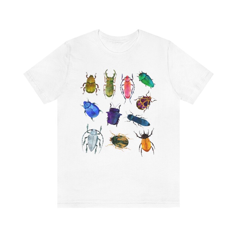 Cute Beetle Shirt Insect Shirt Bug Shirt Cottagecore Clothing Cottage Core Clothes Goblincore Tshirt Biology Tee Nature Aesthetic T Shirt White