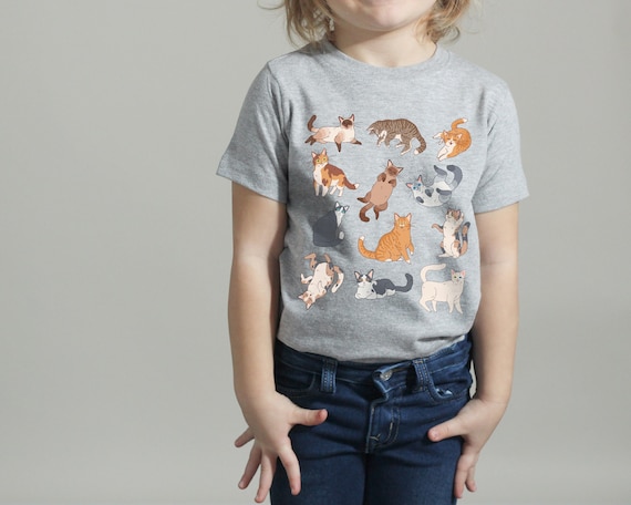 Toddler Cute Cat Shirt Kids Kitties T Shirt Kitty Shirt Kitten Shirt Cottagecore Clothing Cottage Core Clothes Aesthetic Cat Lover Gift