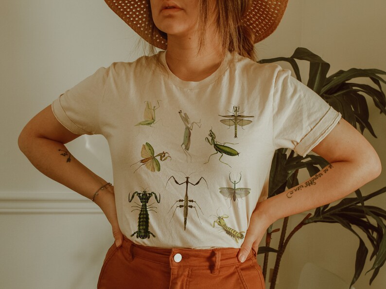 Praying Mantis Shirt Entomology Shirt Goblincore Shirt Insect Shirt Bug Shirt Preying Mantis Tshirt Dark Academia Shirt Forestcore Shirt Natural