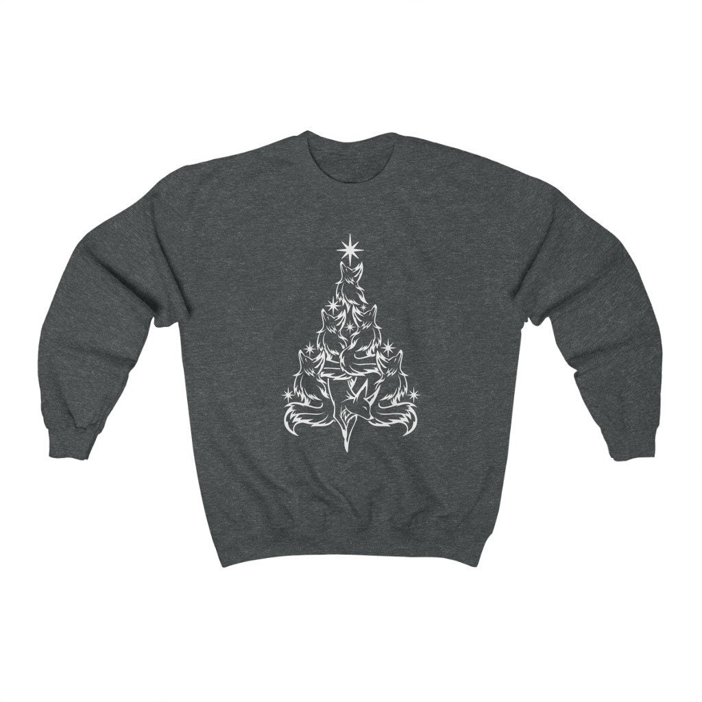 Sweat-shirt Noël Renard Et Sapin - Design Humoristique, Coupe Classique, Cadeau De Fêtes Décalé